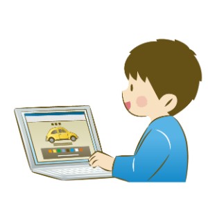 車の一括査定サイトを使用する男性