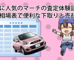 女性に人気のマーチの査定体験談。買取相場表で便利な下取りと売却