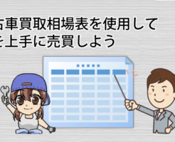 中古車買取相場表を使用して車を上手に売買しよう