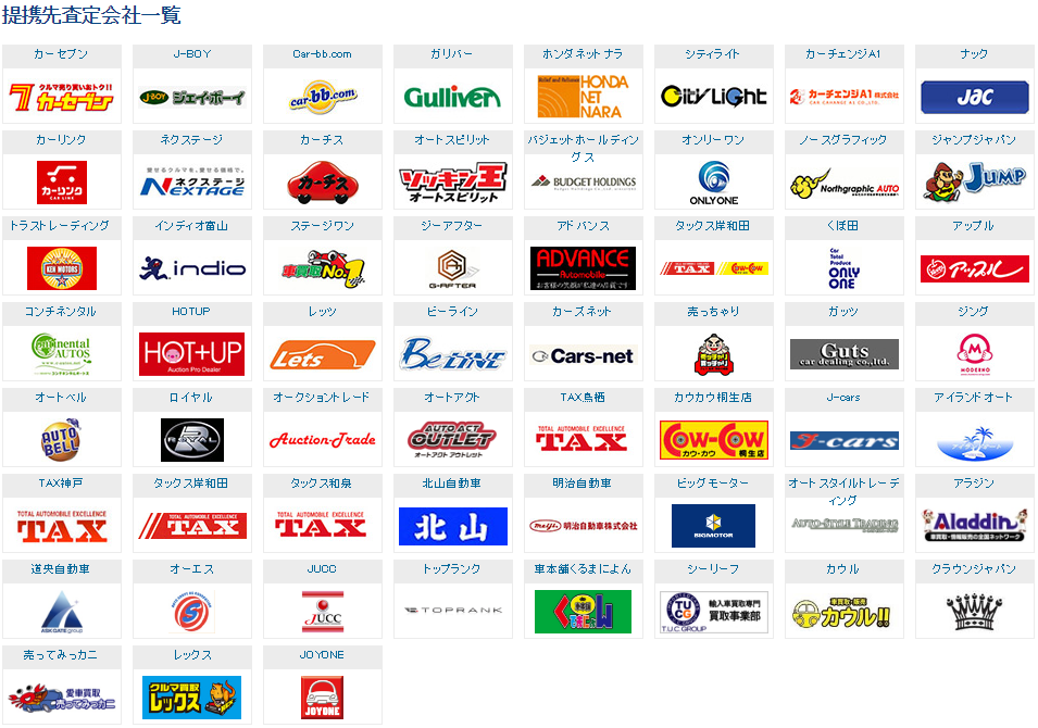 安心車.jp買取業者一覧